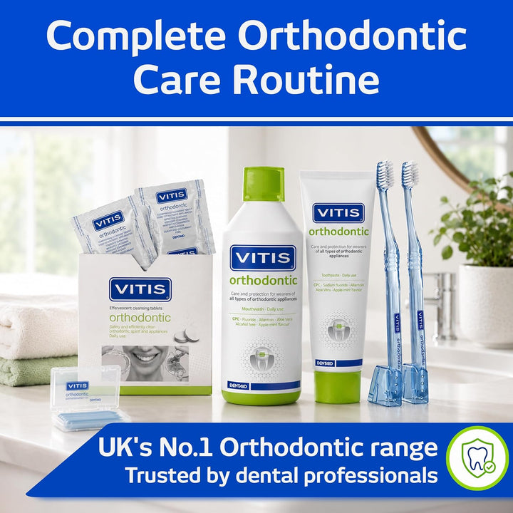 Vitis Orthodontic Relief Wax Strips (4pcs) by Vitis, 2 stück (2er Pack)