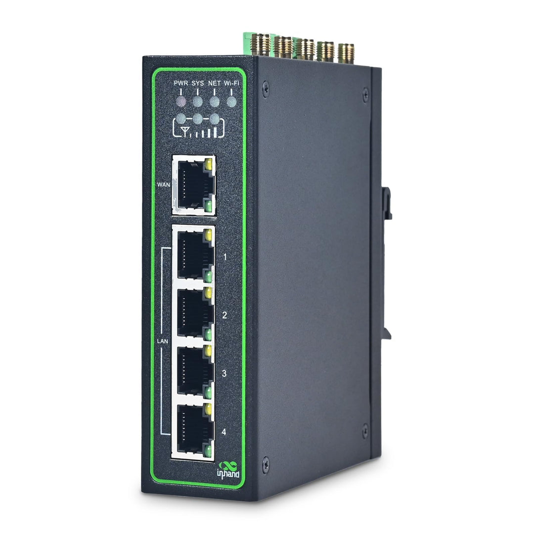 InHand Networks IR315 4G Industrial Router,LTE CAT4,Wi-Fi,IoT Gateway,VPN Router, Dual SIM Slots,5 F