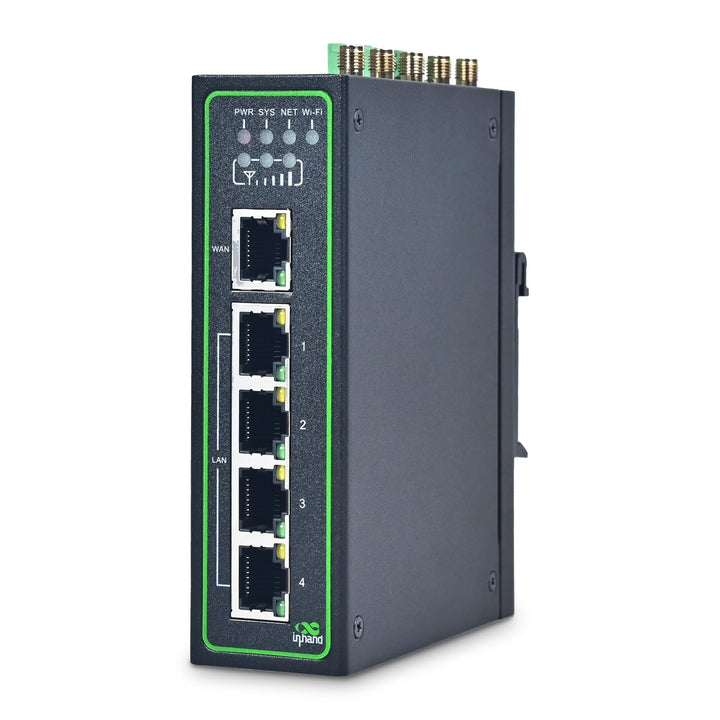 InHand Networks IR315 4G Industrial Router,LTE CAT4,Wi-Fi,IoT Gateway,VPN Router, Dual SIM Slots,5 F