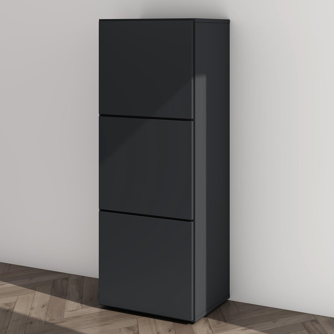 Mai & Mai Schuhschrank aus Holz, Schuhkommode mit 3 Schränken BTH: 45x36x120 cm Schuhregal Möbel in