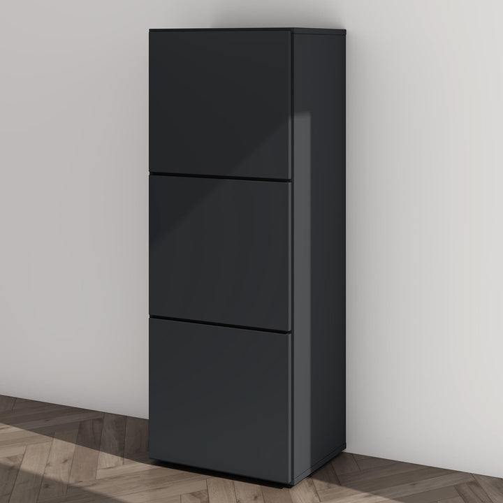 Mai & Mai Schuhschrank aus Holz, Schuhkommode mit 3 Schränken BTH: 45x36x120 cm Schuhregal Möbel in