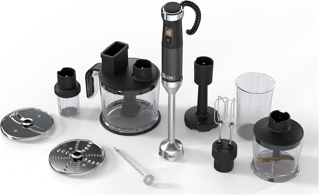 Sencor Multifunktionaler Ultra-Power Stabmixer 10 in 1, 1500W, mit QuadBlade-Technologie aus Titan,