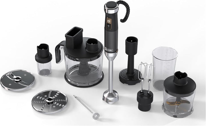 Sencor Multifunktionaler Ultra-Power Stabmixer 10 in 1, 1500W, mit QuadBlade-Technologie aus Titan,