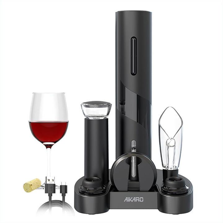 AIKARO Elektrischer Korkenzieher Wein öffner Weinflaschenöffner Automatischer Flaschenöffner, Wieder