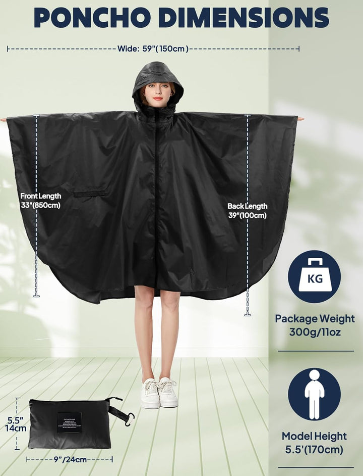 ANYOO Wasserdicht Radfahren Regen Poncho Portable Leichte Regenjacke Mit Kapuze Fahrrad Fahrrad Comp