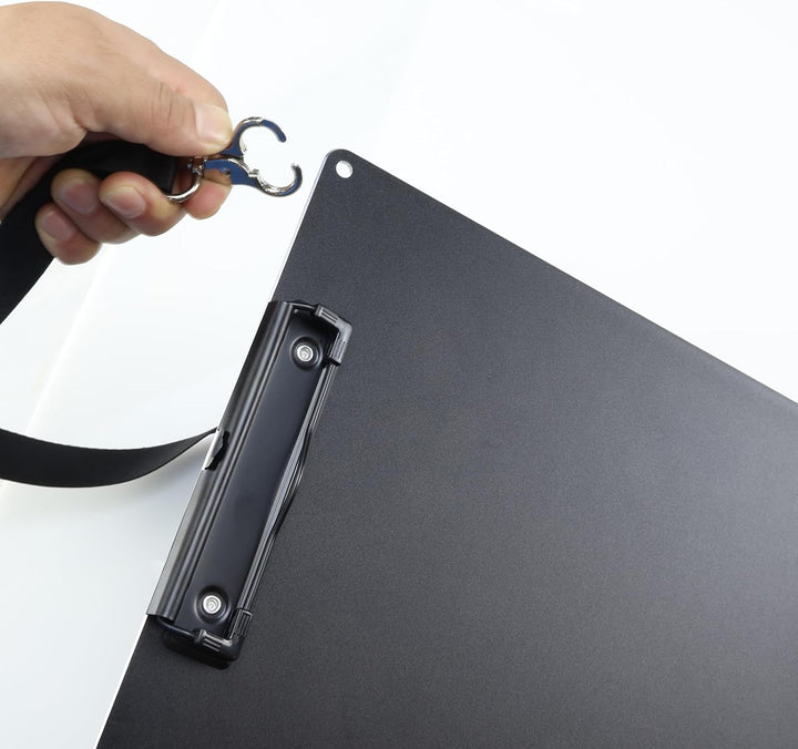 Aluminium-Klemmbrett, A4-Grösse (24,1 x 32,4 cm), zwei Clip-Klemmbretter mit 160 cm verstellbarem Sc