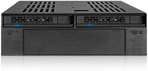 ICY DOCK 2X 2,5" SATA/SAS HDD/SSD Wechselrahmen mit schraubenlosen Trays Plus 3,5" Slot für HDD/Gerä