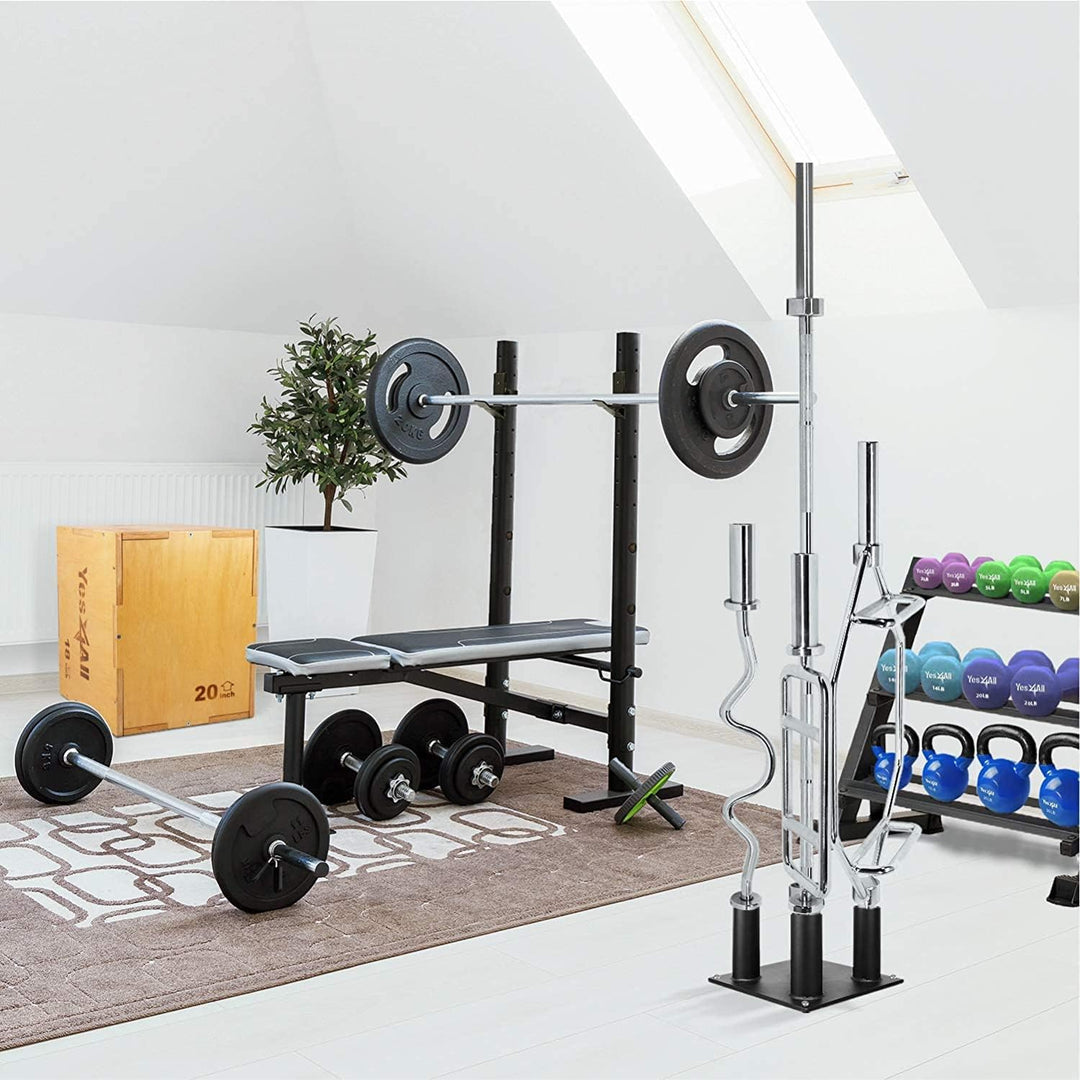 Yes4All Vertikale Langhantelständer für 50mm Langhantel - Home Gym Bar Holder Stand for Up To 9 Stag