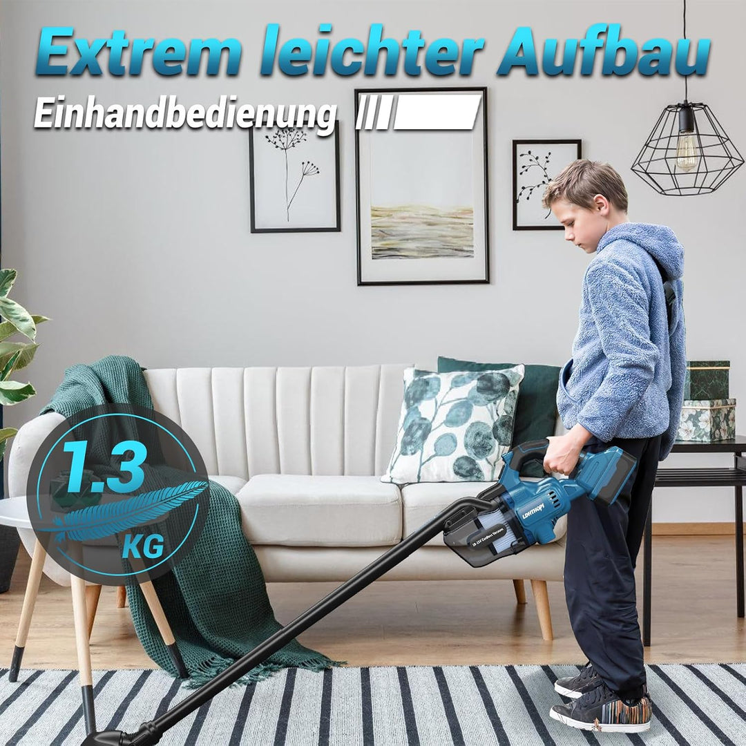 LDHTHOPI Akku Staubsauger für Makita 18V,20000 Pa Starke Saugleistung,Leichter Staubsauger mit HEPA-