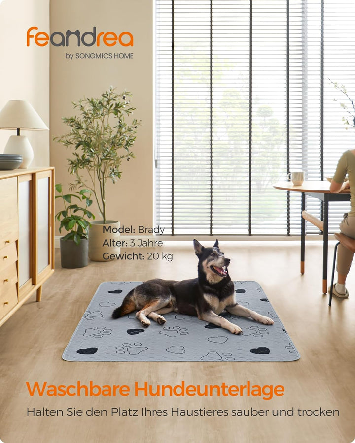 Feandrea Welpen-Unterlagen waschbar, Wiederverwendbare Matten für Hunde, 152 x 122 cm, 2er Set, XL,