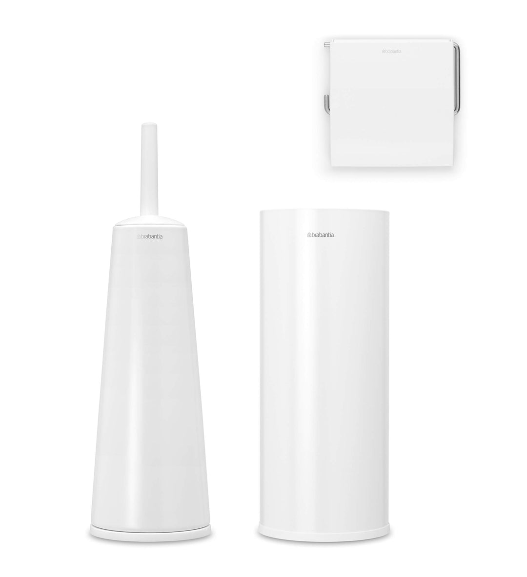 Brabantia Renew Collection WC-Garnitur, Stahl, Weiss, Einheitsgrösse White, White