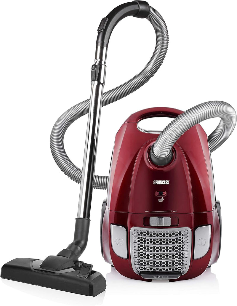 Princess 333001 Power Deluxe Staubsauger – Staubsauger mit Beutel, red, einheitsgrösse,