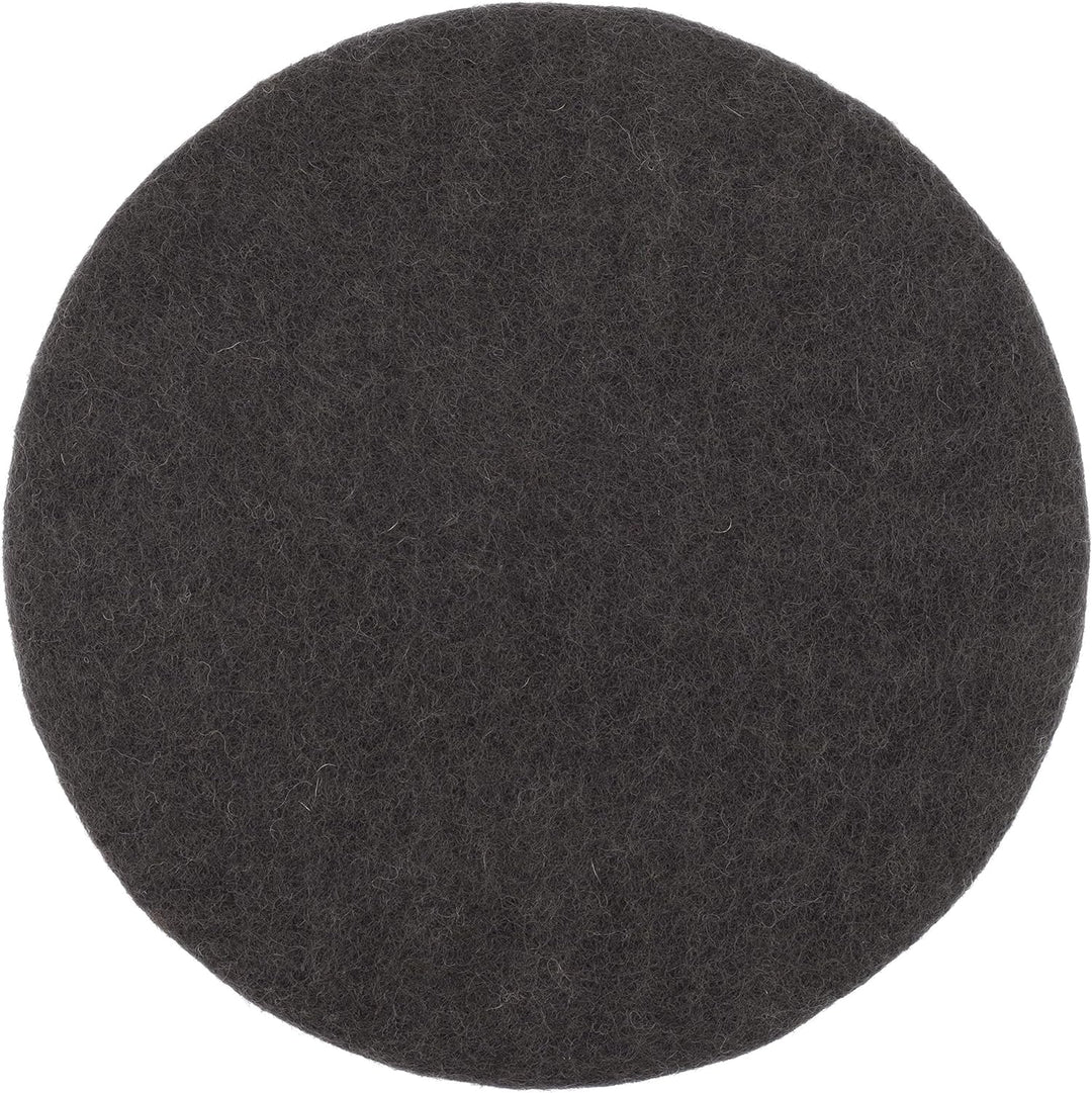myfelt Flache Filz Sitzauflage, Filz Stuhlauflage - Kuno - rund, Ø 36 cm, Anthrazit, Anthrazit