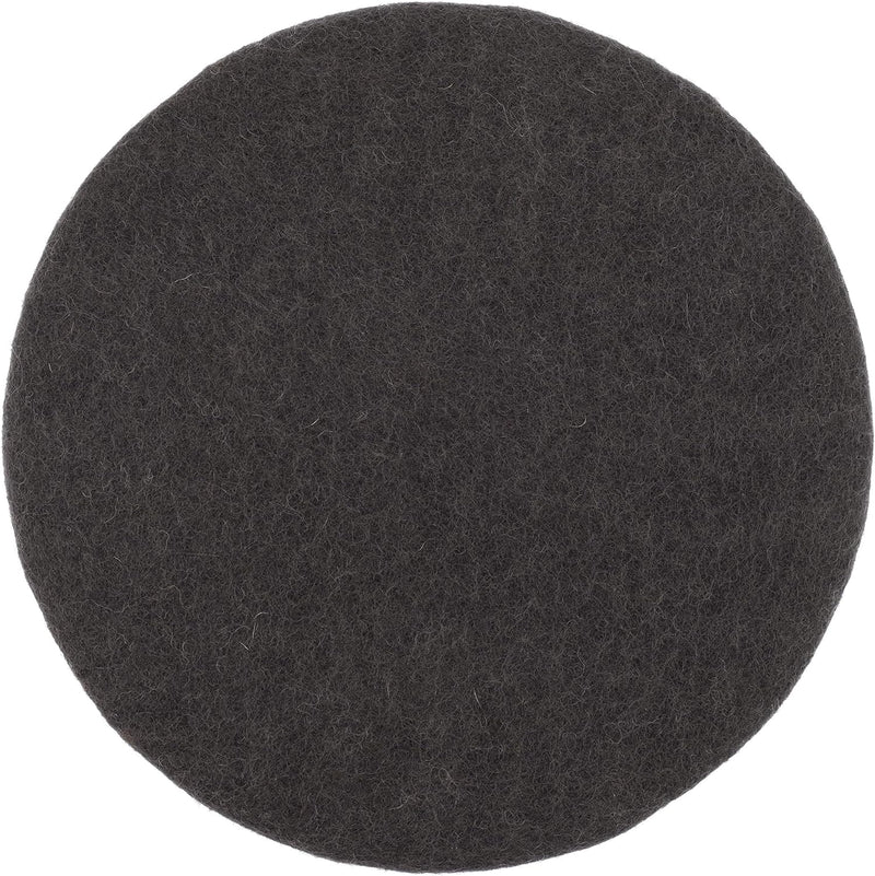 myfelt Flache Filz Sitzauflage, Filz Stuhlauflage - Kuno - rund, Ø 36 cm, Anthrazit, Anthrazit