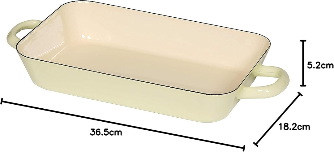 Riess, 0045-006, Bratpfanne 29/18, CLASSIC - BUNT/PASTELL, Farbe Gelb, Masse 29 x 18 cm, Höhe 5.2 cm