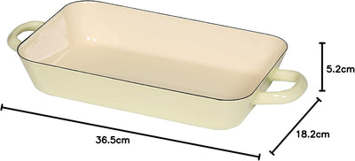 Riess, 0045-006, Bratpfanne 29/18, CLASSIC - BUNT/PASTELL, Farbe Gelb, Masse 29 x 18 cm, Höhe 5.2 cm