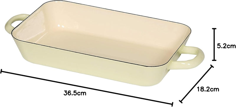 Riess, 0045-006, Bratpfanne 29/18, CLASSIC - BUNT/PASTELL, Farbe Gelb, Masse 29 x 18 cm, Höhe 5.2 cm