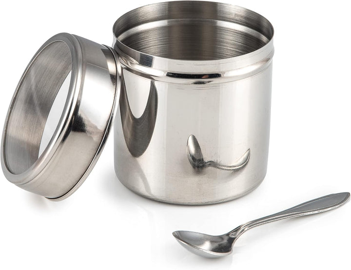 Indian-Tiffin Masala Dabba Luftdichter Gewürzbehälter - Lebensmittelqualität aus Edelstahl - mit Gew