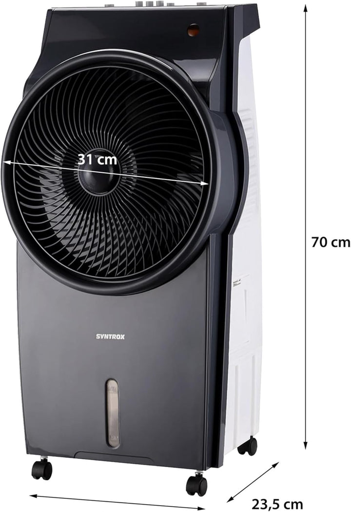Syntrox Luftkühler mit Ventilator | Wasser gekühlt | Verdunstungskühler, Luftbefeuchter, Lufterfrisc