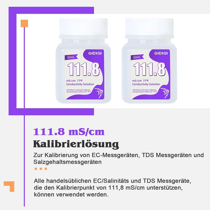 111,8 mS/cm elektrische kodierungslösung, hydrometrisches hydroximeter, rücklagemessgerät, EC hydrom