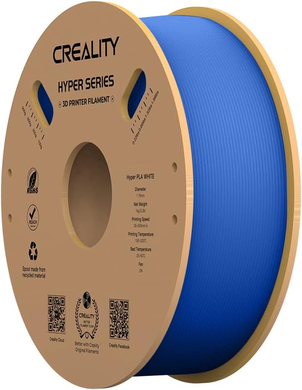 Creality Hyper PLA Blau Filament für 3D Drucker, 1,75mm 3D Druck Filament, Massgenauigkeit +/- 0,03