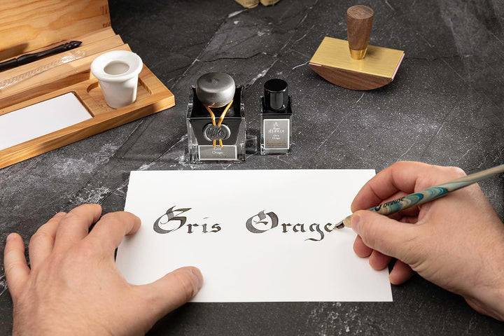 Jacques Herbin 15009JT Jubiläums- Tintenflakon 1670, 50 ml, für Federhalter, Farbintensiv, Grau Gris