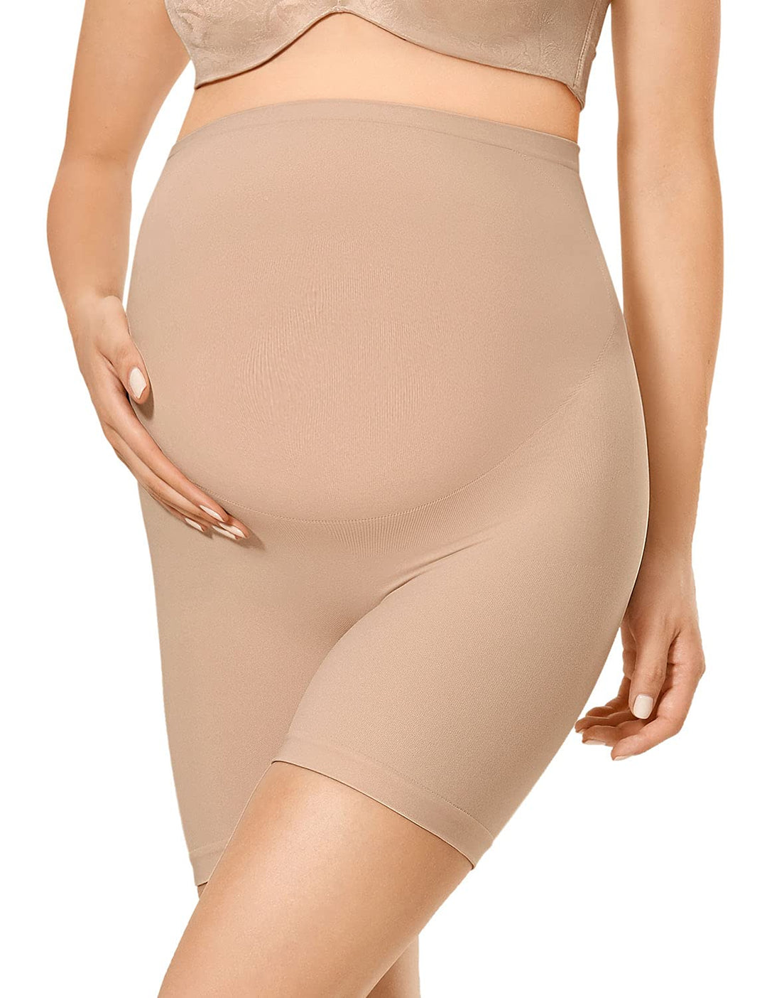 Gratlin Nahtlose Damen-Shorts, Schwangerschaft, Shapewear, hohe Taille, Kurze Oberschenkel-Unterwäsc