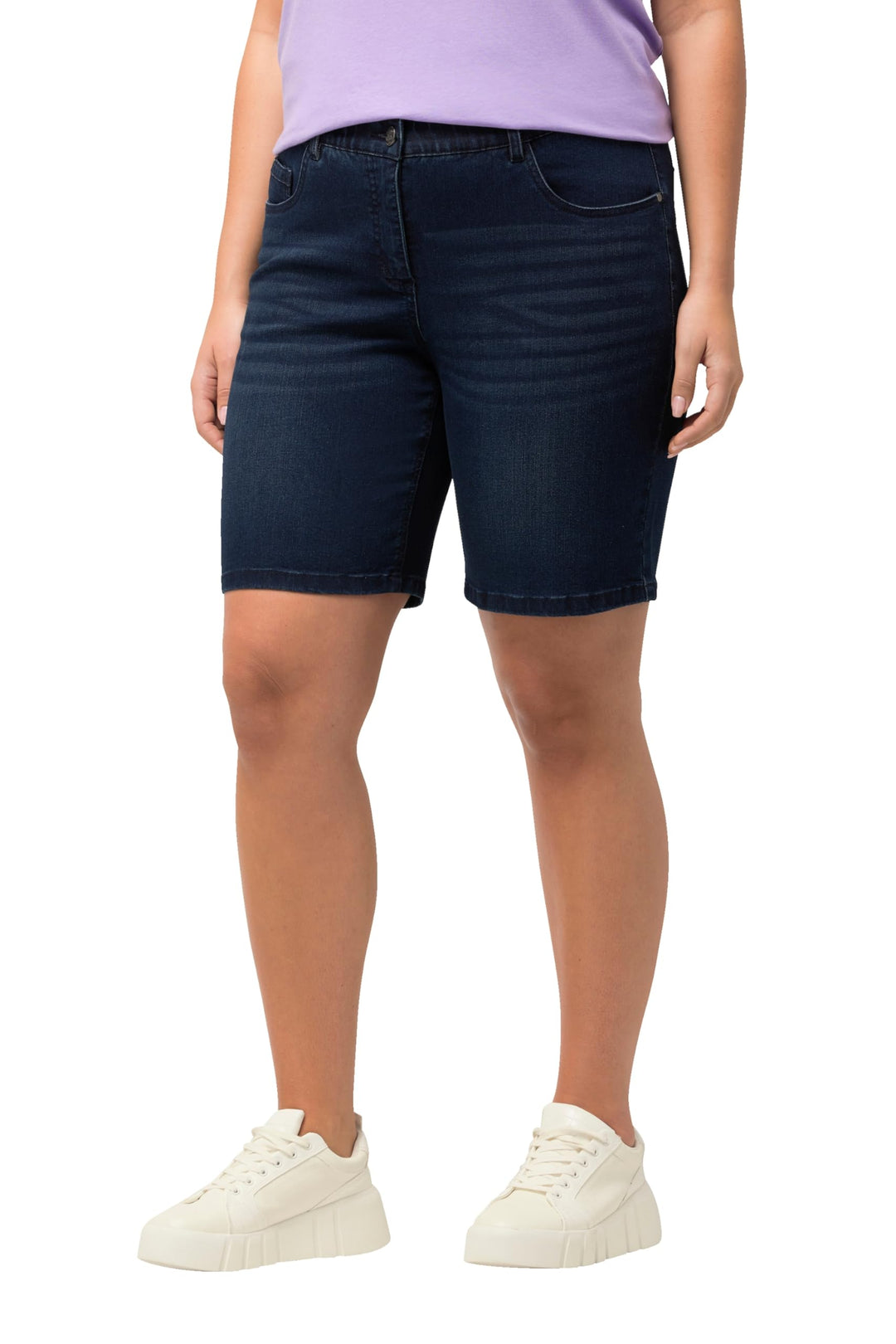 Ulla Popken Damen Freizeithose, Blue Denim