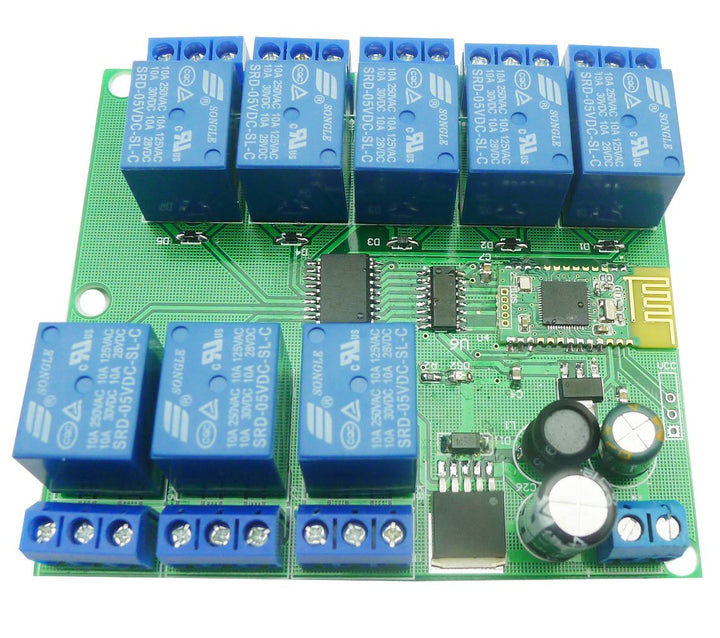 Aihasd Bluetooth Relay Module 8 Channel 4.0 BLE for Apple Android Phone IOT 8 Channel Relay, 8 Chann