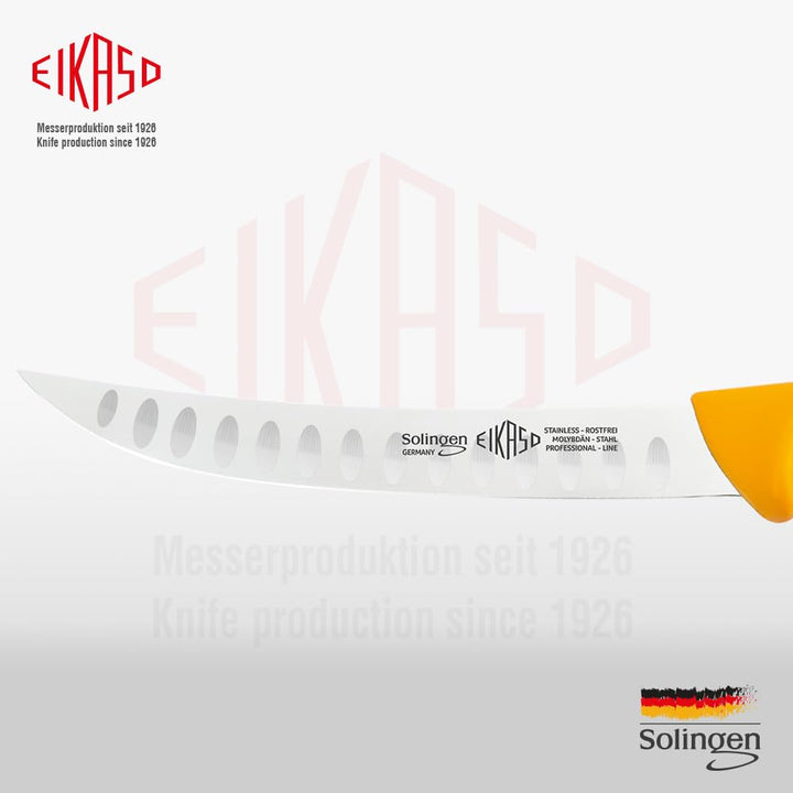 EIKASO Solingen Zerlegemesser mit Kullen 18cm scharfe Klinge, Fleischermesser Metzgermesser zum Zerl