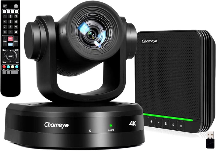 Chameye 4K 20x AI PTZ Konferenzkamera Set mit Bluetooth Konferenzmikrofon, 4K PTZ Kamera mit KI-Auto