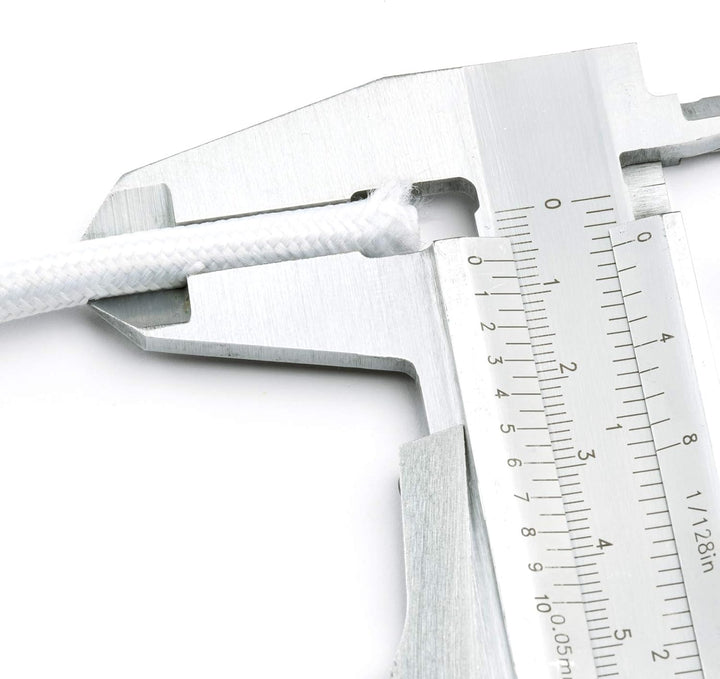 Textilkabel für Lampen, 50 m Weiss, 3-adrig, (3x 0,75 mm²) - Kunststoff Stromkabel mit Erdleiter, Te