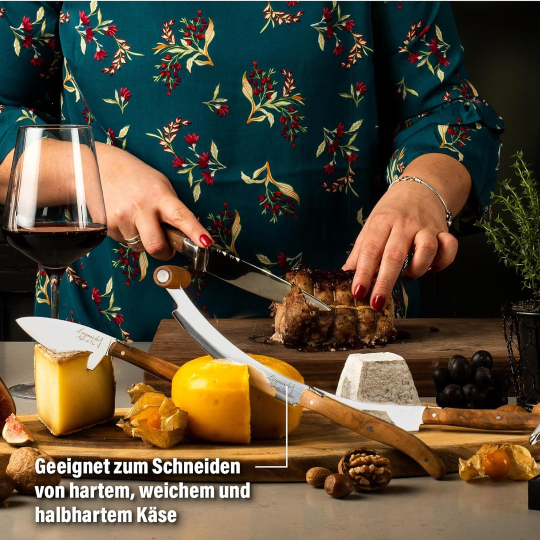 Laguiole Style de Vie Käsemesser-Set Luxury Line, 3-teilig, Olivenholz