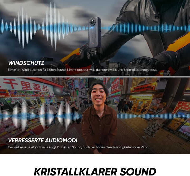 Insta360 X4 Air – 165 g leichte 8K 360 Actionkamera, Unsichtbarer Selfie-Stick, austauschbare Linsen