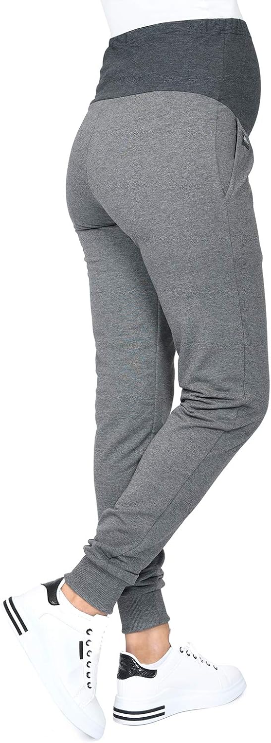 Casual Schwangerschaftshose Umstandshose mit Bauch-Panel Coco M003, S Graphite
