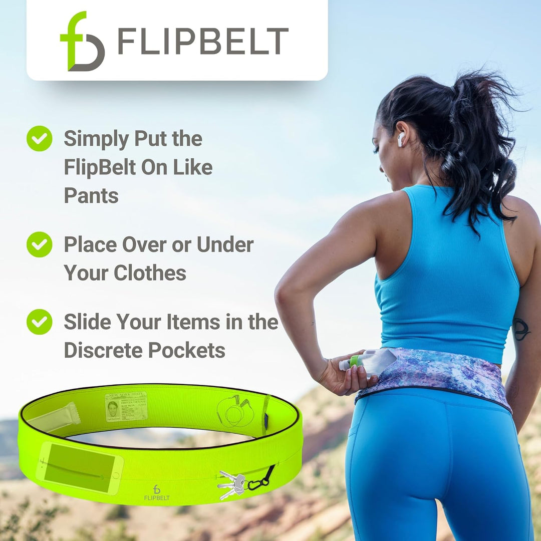 FlipBelt Classic - Gürtel mit Mehreren Taschen, Unisex XL Gelb, XL Gelb