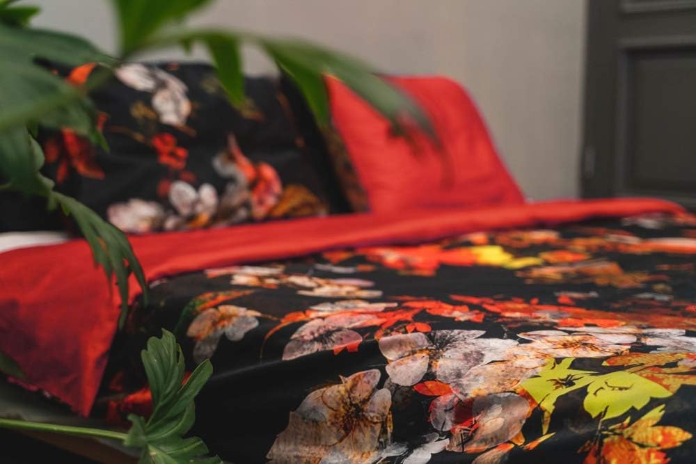 Kayori Senji Bettwäsche Baumwolle Satin 155x220cm 80x80cm Multi 100% Bio Baumwollsatin Weich Geschme