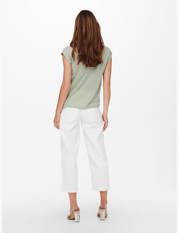 ONLY Vic Short Sleeve Top XS Desert Sage, XS Desert Sage