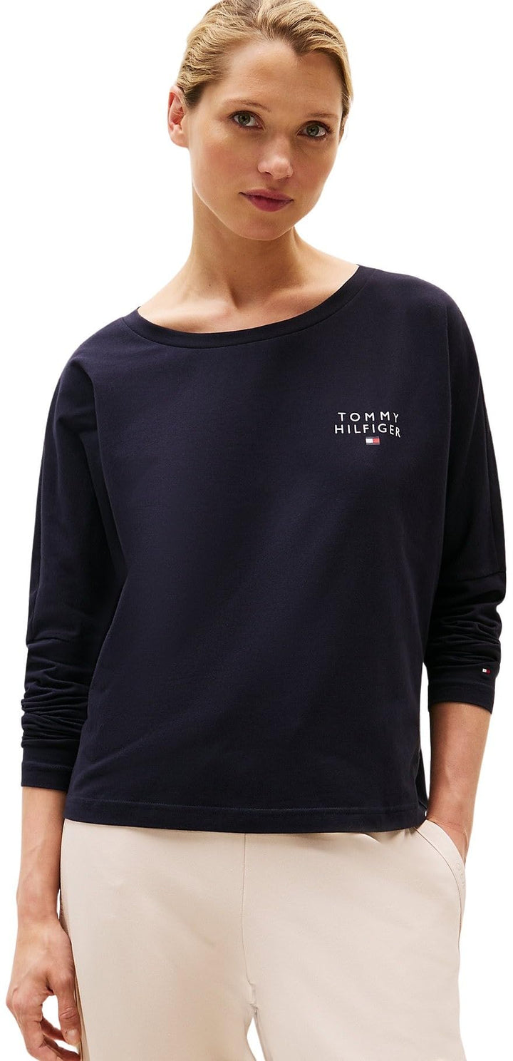 Tommy Hilfiger Damen Langarmshirt Basic M Blau (Desert Sky), M Blau (Desert Sky)