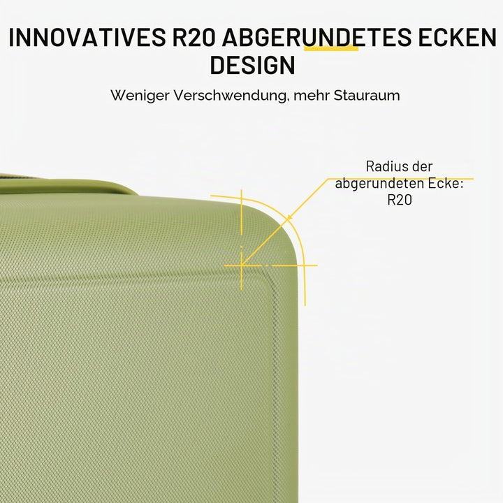 LEVEL8 Handgepäck Koffer, Leichtgewicht aus 100% Polycarbonat,Koffer Trolleys Hartschalen,Trolley Ca