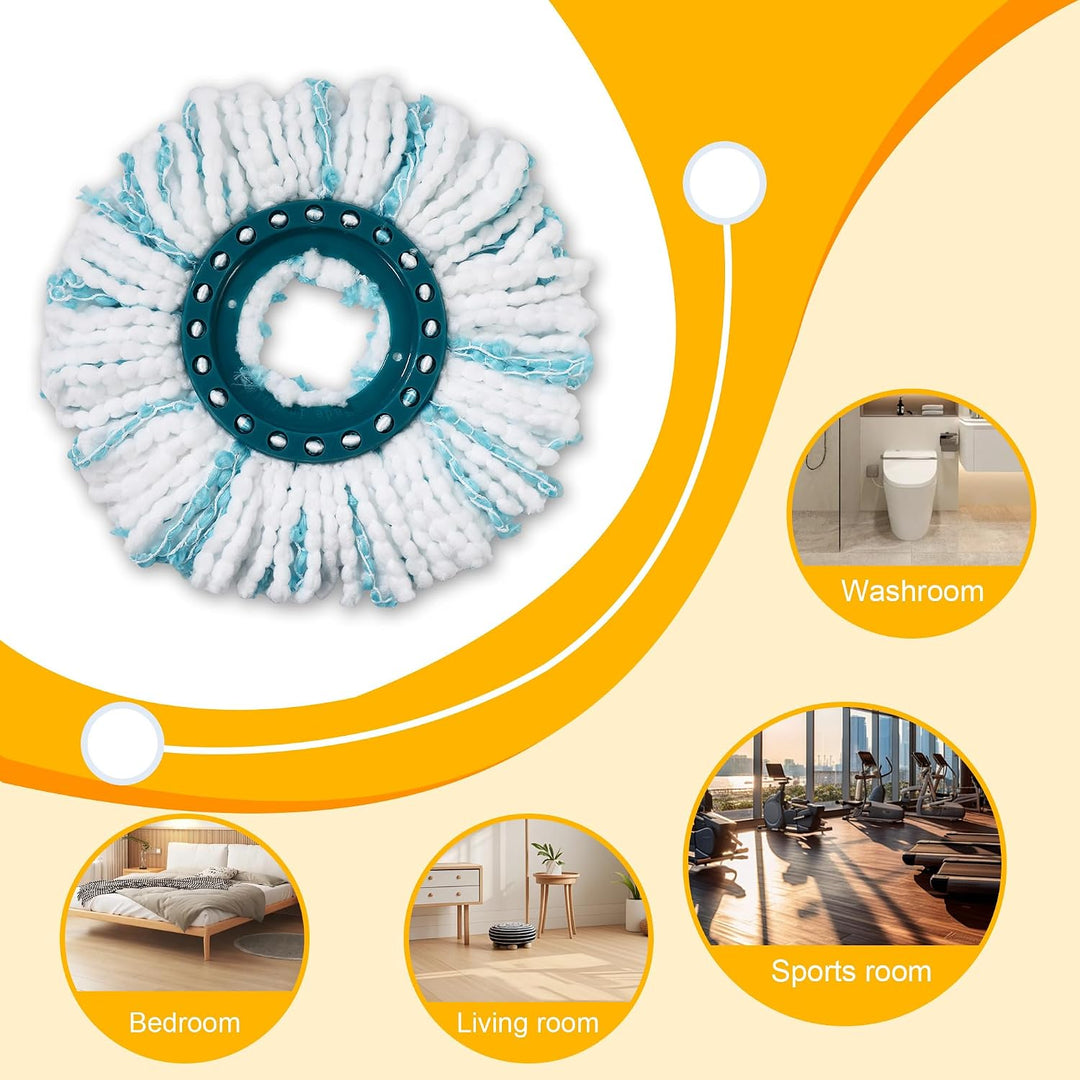 6 Stück Ersatzkopf für Leifheit Clean Twist Disc Mop Micro/Ergo | für Leifheit Bodenwischer Ersatzbe
