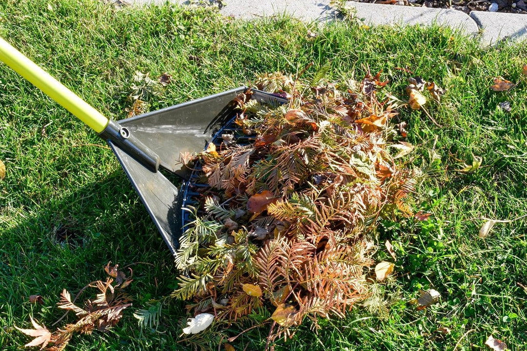 Schaufel-Rechen - Garten Harke mit Stiel - Geeignet als Schaufel, Rechen, Harke & Laubbesen 120x41cm