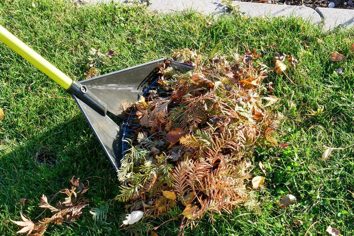 Schaufel-Rechen - Garten Harke mit Stiel - Geeignet als Schaufel, Rechen, Harke & Laubbesen 120x41cm