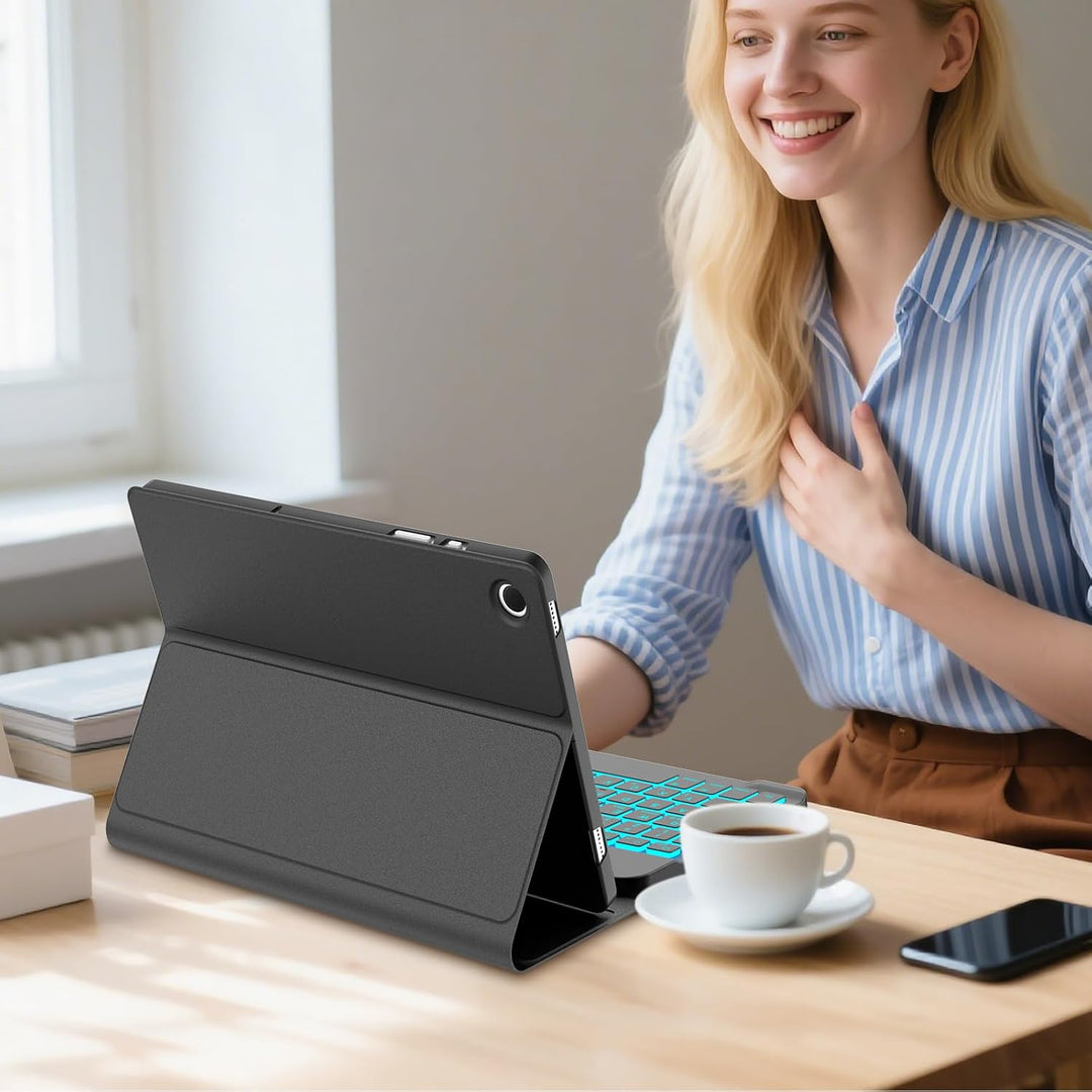 Hülle mit Tastatur für Samsung Galaxy Tab A11+ 11" (2025) & Galaxy Tab A9+ 11" (2023) – Deutsch Keyb