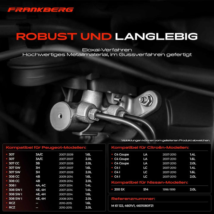 Frankberg Hauptbremszylinder Bremszylinder Kompatibel mit C4 Coupe 1.4L-2.0L 1992-2003 C4 I 1.4L-2.0