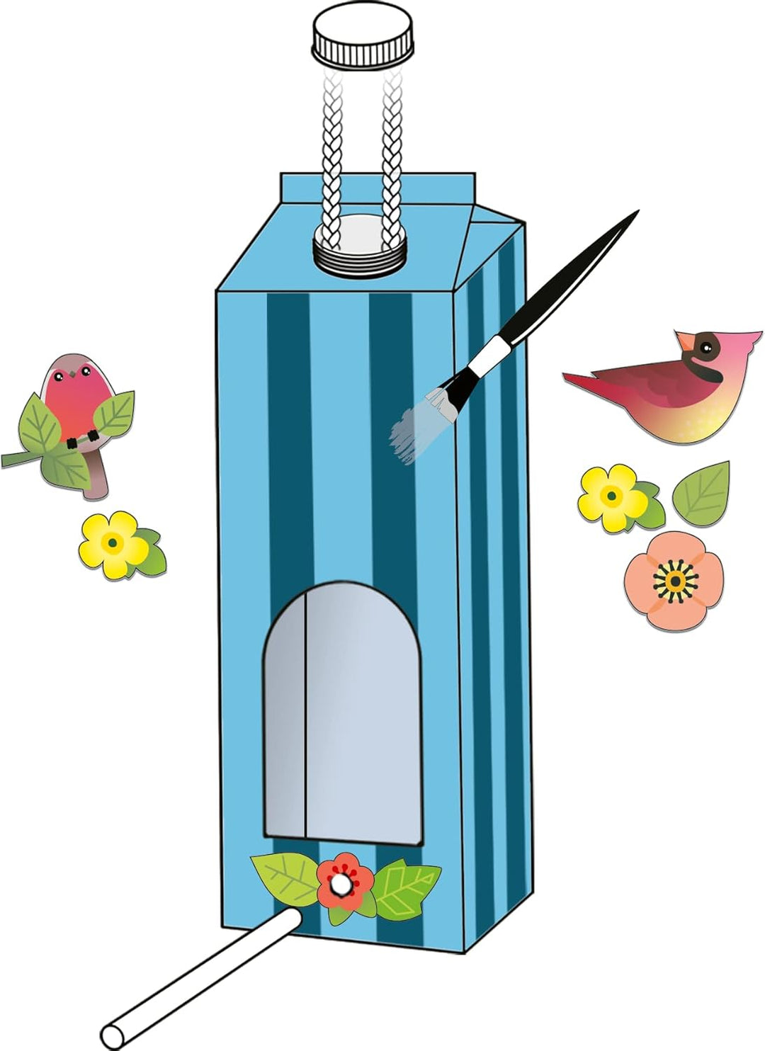 Ravensburger EcoCreate 18143 - Helping Birds & Bees - DIY Bastelset für Kinder ab 6 Jahren - Geburts