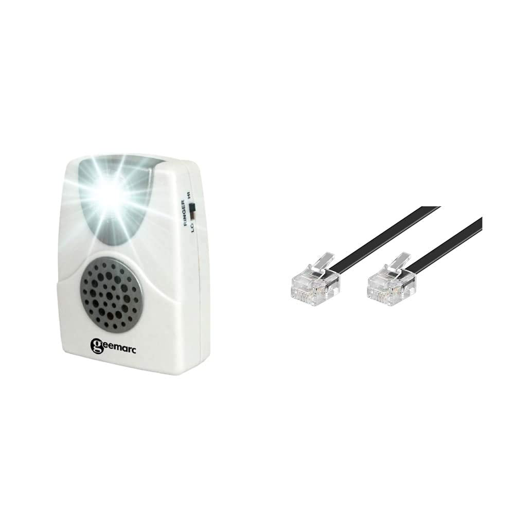 Geemarc CL11Geemarc CL11 Akustische Telefon-Anrufanzeige mit Blitzlicht &amp; Goobay 50318 Modularanschl