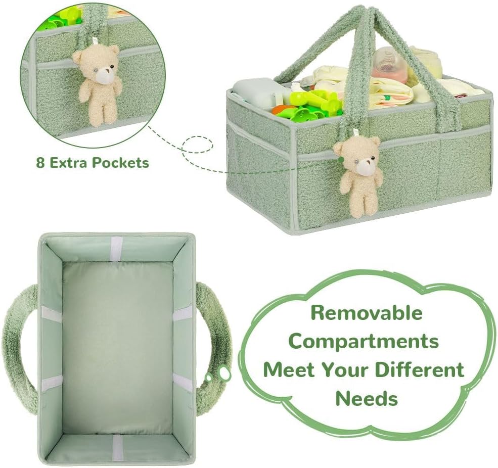 Baby Windel Caddy Organizer, Windel Organizer, Tragbarer Wickeltasche organizer, Plüsch Baby Diaper
