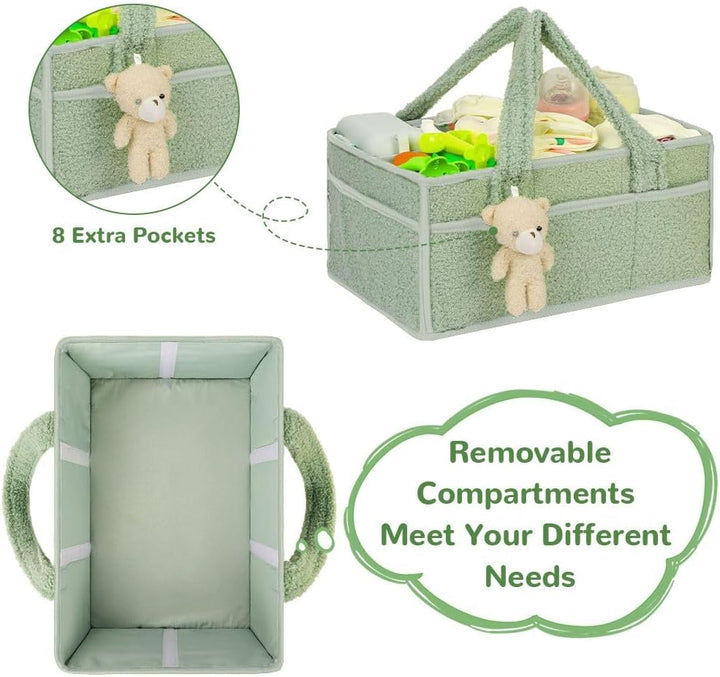 Baby Windel Caddy Organizer, Windel Organizer, Tragbarer Wickeltasche organizer, Plüsch Baby Diaper
