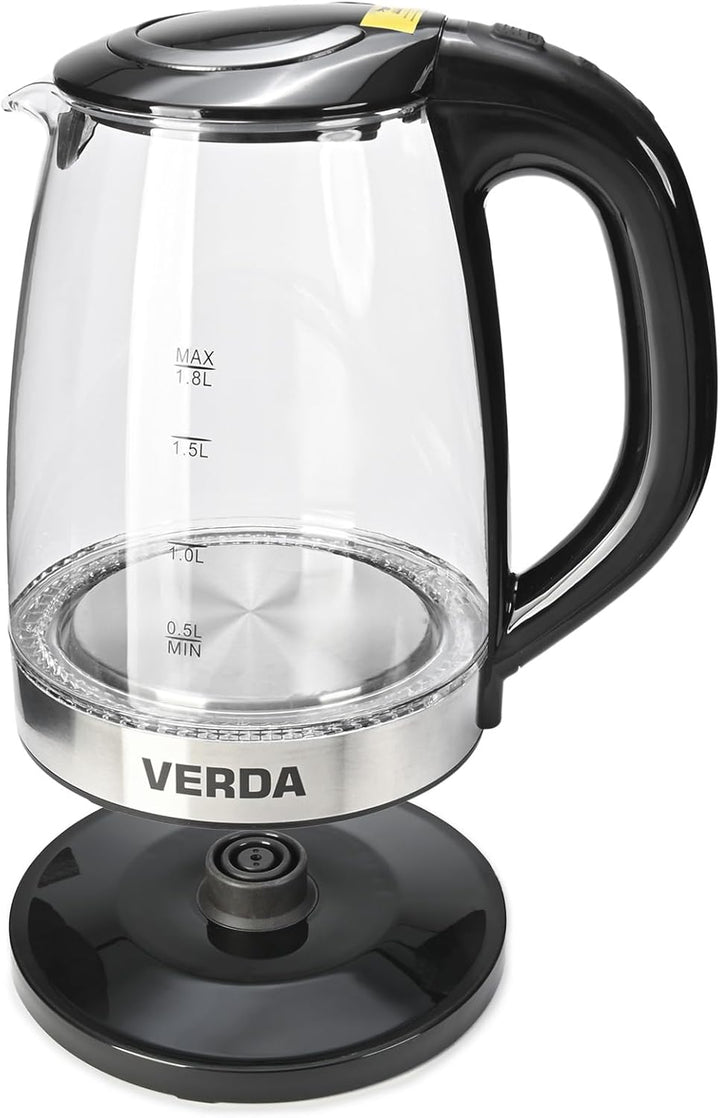 Wasserkocher 1,7L/1,8L (2200W) Edelstahl, LED-Beleuchtung, Kalkfilter, OneTouch-Verschluss, Kabelauf